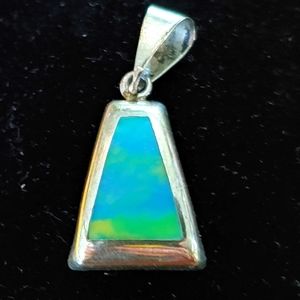 Silver and turquoise pendant